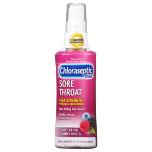 Chloraseptic Max Strength Sore Throat Spray, Wild Berries Flavor Throat Remedy, 4 fl oz - Image 13