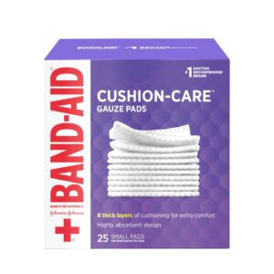 Band-Aid Brand Small Cushion Care Thick Gauze Pads, 2 in x 2 in, 25 Ct - Image 7