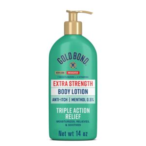 Gold Bond Extra Strength Medicated Triple Action Hand and Body Cream for Extra Dry Skin, Anti Itch Lotion, 0.5% Menthol, 14 oz - Image 13