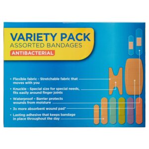 Equate Antibacterial Assorted Bandages Variety Pack, 120 Count - Image 9