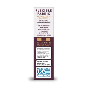 Equate Flexible Antibacterial Fabric Bandages, 30 Count - Image 10