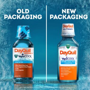 Vicks DayQuil Severe Cold and Flu Liquid, Cold and Flu Medicine for Adults, VapoCool, 12 Fl oz - Image 4