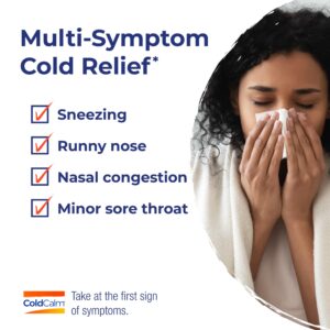 Boiron ColdCalm Tablets, Homeopathic Medicines for Cold Relief, Sneezing, Runny Nose, and Minor Sore Throat Relief, 120 Meltaway Tablets - Image 4