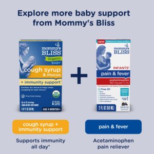 Mommy s Bliss Organic Cough Syrup Mucus Relief Night Time 4 Months 1 67 fl oz 50 ml - Image 8