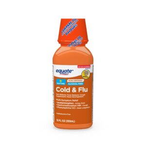 Daytime Cold and Flu Relief, Non-Drowsy, Liquid Cold Medicine, 12 Millilitre - Image 1