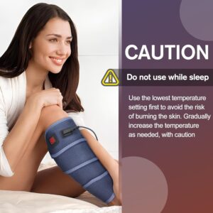 Heating Pad Wrap for Multiple Areas, 45x3.5in Extra Long Heated Arm Wrap, Portable Heat Brace for Wrist Elbows Arms Knee Ankle Leg, 3 Heat Settings All Around Body Warmer Heating Pad for Pain Relief - Image 7