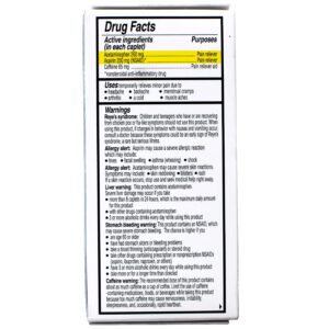 Vanquish Effective Headache Relief – Aspirin (NSAID), Acetaminophen, Caffeine, 100 Analgesic Coated Caplets, -3 Pack - Image 2