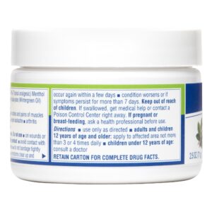 Earth’s Care Topical Pain Relief Ointment with Camphor, Menthol, & Wintergreen Oil, 2.5 Oz - Image 2