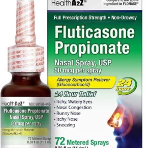 HealthA2Z® Fluticasone Propionate Nasal Spray | 240 Sprays | 50 mcg per Spray | 24 Hour Allergy Relief | 120 Sprays x 2 Pack | Relief from Nasal Congestion | Runny Nose | Sneezing - Image 6