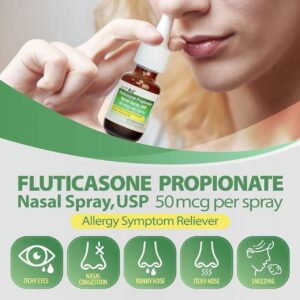 HealthA2Z® Fluticasone Propionate Nasal Spray | 240 Sprays | 50 mcg per Spray | 24 Hour Allergy Relief | 120 Sprays x 2 Pack | Relief from Nasal Congestion | Runny Nose | Sneezing - Image 7