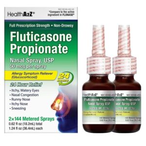 HealthA2Z® Fluticasone Propionate Nasal Spray | 240 Sprays | 50 mcg per Spray | 24 Hour Allergy Relief | 120 Sprays x 2 Pack | Relief from Nasal Congestion | Runny Nose | Sneezing - Image 10