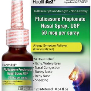 HealthA2Z® Fluticasone Propionate Nasal Spray | 240 Sprays | 50 mcg per Spray | 24 Hour Allergy Relief | 120 Sprays x 2 Pack | Relief from Nasal Congestion | Runny Nose | Sneezing - Image 12