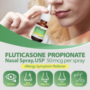 HealthA2Z® Fluticasone Propionate Nasal Spray | 240 Sprays | 50 mcg per Spray | 24 Hour Allergy Relief | 120 Sprays x 2 Pack | Relief from Nasal Congestion | Runny Nose | Sneezing - Image 20