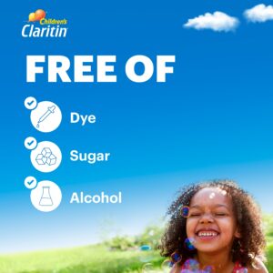 Claritin Children's 24 Hour Allergy Medicine for Kids, Non-Drowsy Allergy Relief, Loratadine Antihistamine, Grape Flavored Syrup, 8 oz - Image 3