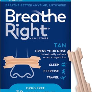 Breathe Right Original Nasal Strips, Tan, Large, 30 Count - Image 1