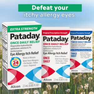 Pataday Once Daily Eye Allergy Itch Relief Eye Drops for Adults & Children 2+, 2.5 ml (Twin Pack) - Image 9