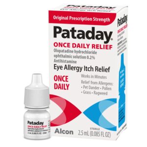 Pataday Once Daily Eye Allergy Itch Relief Eye Drops for Adults & Children 2+, 2.5 ml (Twin Pack) - Image 10