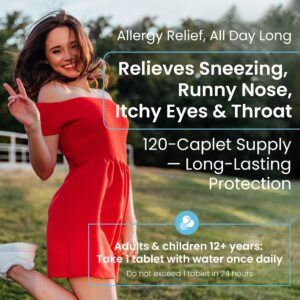 HealthA2Z Allergy Relief | Fexofenadine Hydrochloride 180mg | Antihistamine | Non-Drowsy |120 Caplets - Image 8