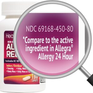 HealthA2Z Allergy Relief | Fexofenadine Hydrochloride 180mg | Antihistamine | Non-Drowsy |120 Caplets - Image 14