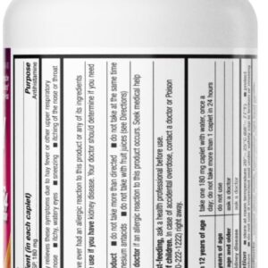 HealthA2Z Allergy Relief | Fexofenadine Hydrochloride 180mg | Antihistamine | Non-Drowsy |120 Caplets - Image 17