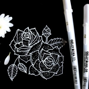 Sakura Gelly Roll White Gel Pens – 3 Count, Fine, Medium & Bold Tips, Opaque Ink - Image 8