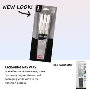 Sakura Gelly Roll White Gel Pens – 3 Count, Fine, Medium & Bold Tips, Opaque Ink - Image 10