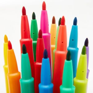 KINGART® Studio Felt Tip Pens, Medium Point, Set 12 Unique Bright Colors - Image 3