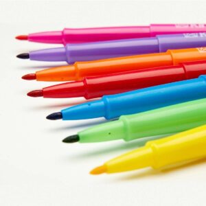 KINGART® Studio Felt Tip Pens, Medium Point, Set 12 Unique Bright Colors - Image 4