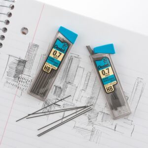 Pentel Super Hi-Polymer Mechanical Pencil Lead Refill (0.7mm) Medium, HB, 30 Pieces per Tube, 3 Tubes per Pack - Image 4