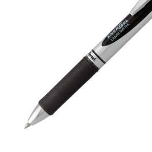Pentel EnerGel RTX Retractable Liquid Gel Pen, Medium Line, Metal Tip, Black Ink, 6 Pack (BL77BP6A) - Image 6