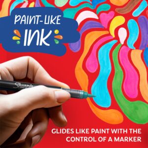 Sharpie Creative Markers, Water-Based Acrylic Markers, Brush Tip, Assorted Colors, 12 Count - Image 3