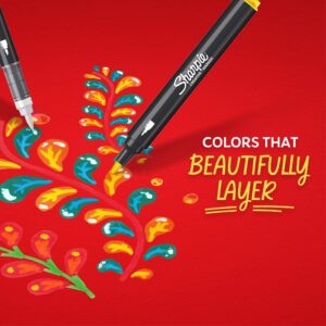 Sharpie Creative Markers, Water-Based Acrylic Markers, Brush Tip, Assorted Colors, 12 Count - Image 7