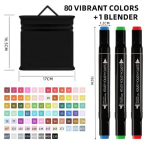 FABULAS 80 Colors Alcohol Markers Brush Tip, Dual Tip Permanent Art Markers for Adults Coloring Sketching Drawing - Image 3