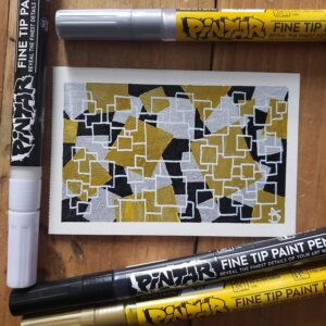 PINTAR Premium Acrylic Paint Pens - 3 Gold & 3 Silver(6-Pack) Extra Fine Tip(0.7) Rock Painting, Ceramic Glass, Wood, Paper, Fabric, Water Resistant Paint Set, Surface Pen, Craft Supplies, DIY Project - Image 2