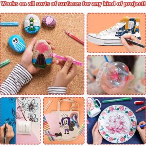 Ohuhu 40 Colors Acrylic Paint Pens: Acrylic Paint Markers for Easter Eggs Rock Painting DIY Water-Based Paint Markers for Stone Wood Glass Ceramic Fabric Canvas Plastic Metal - Image 8