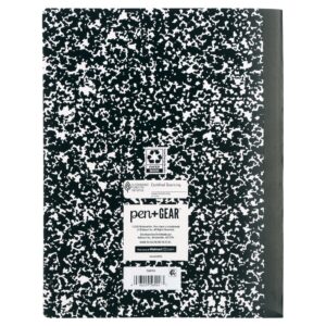 Pen+Gear 20 pack, College-Ruled Marble Composition Book, 9.75 x 7.5, 80 Sheets, New - Image 4