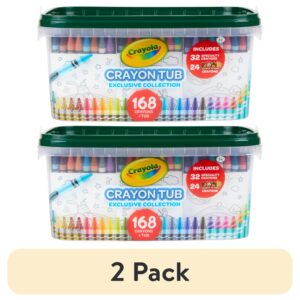 Crayola Crayon & Storage Tub, 168 Ct, With Specialty Crayons, Classroom Must Haves, Coloring Gifts for Kids and Teachers - Image 10