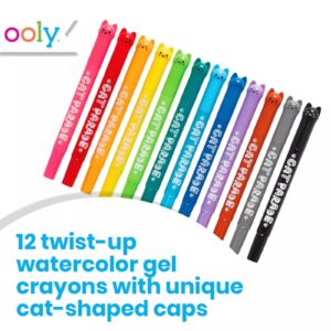 OOLY Smooth Stix, 24 Watercolor Gel Crayons for Kids, Paintbrush Included - Image 22