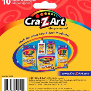 Cra-Z-Art Jumbo Washable Triangular Crayons, 10 Assorted Colors, School Supplies - Image 2