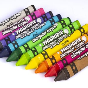 Cra-Z-Art Jumbo Washable Triangular Crayons, 10 Assorted Colors, School Supplies - Image 5