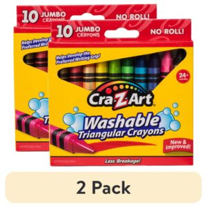 Cra-Z-Art Jumbo Washable Triangular Crayons, 10 Assorted Colors, School Supplies - Image 9