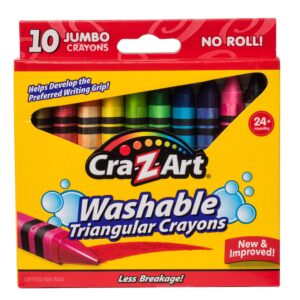 Cra-Z-Art Jumbo Washable Triangular Crayons, 10 Assorted Colors, School Supplies - Image 10