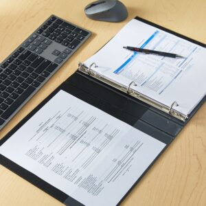 Pen+Gear Durable View 1-inch D-Ring Binders, 4 Count, Black - Image 3