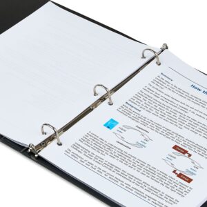 Pen+Gear Durable View 1-inch D-Ring Binders, 4 Count, Black - Image 5