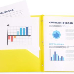 M·SOUTGONE 6 Pack Multicolor Plastic Folders with 3 Prongs, Ideal for School, College, Home, and Office - Image 5