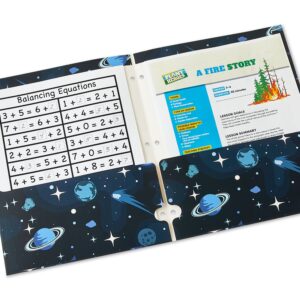 Pen+Gear 2-Pocket Paper Folder, 9.37" x 11.75", Blue Astronaut - Image 5