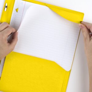 Five Star Stay-Put Plastic and Prong Folder, Harvest Yellow (340300E-WMT22) - Image 3