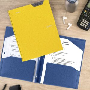 Five Star Stay-Put Plastic and Prong Folder, Harvest Yellow (340300E-WMT22) - Image 6