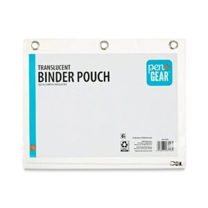 Pen + Gear Brand: Pencil Pouch 3 Ring, Zipper Case Binder, Translucent Clear - Image 1