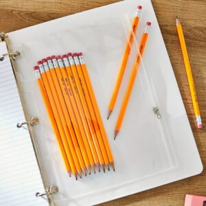 Pen + Gear Brand: Pencil Pouch 3 Ring, Zipper Case Binder, Translucent Clear - Image 3